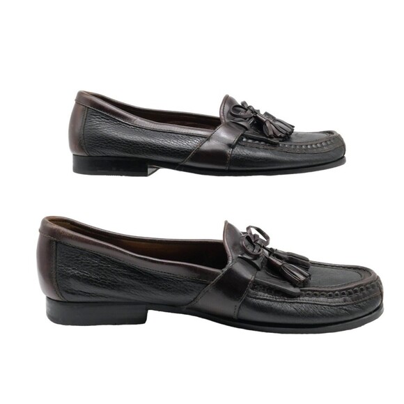 Johnston & Murphy Men's Sz 10M Passport Tassel Leather Loafers Brown Black EUC - Picture 3 of 11